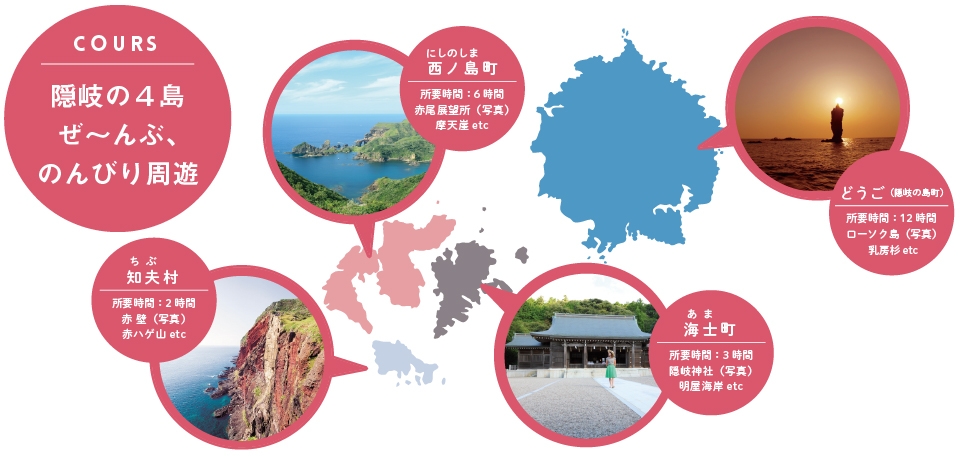 隠岐四島ぜ~んぶ、のんびり周遊3泊4日